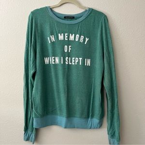 Wildfox “in memory of when I slept in” sweatshirt